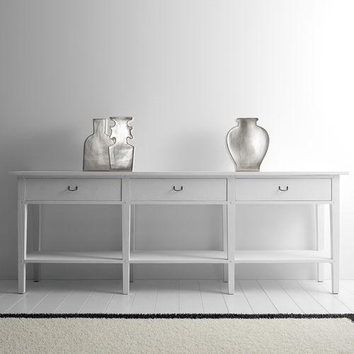 Consolle contemporanea - L565 - LANDO - in legno massiccio / con supporto in legno / rettangolare