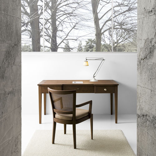 Scrivania da terra - L573 - LANDO - contemporanea / in legno massiccio / dritta