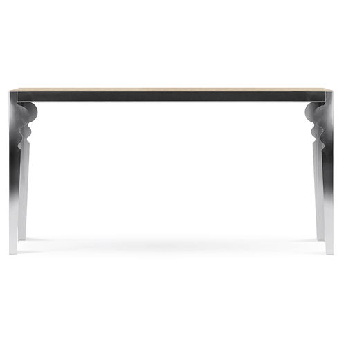 Consolle contemporanea - LAGUNA - LANDO - in rovere / con supporto in acciaio inossidabile / rettangolare
