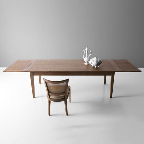 Tavolo contemporaneo - SHAKER - LANDO - in legno massiccio / con supporto in legno / rettangolare