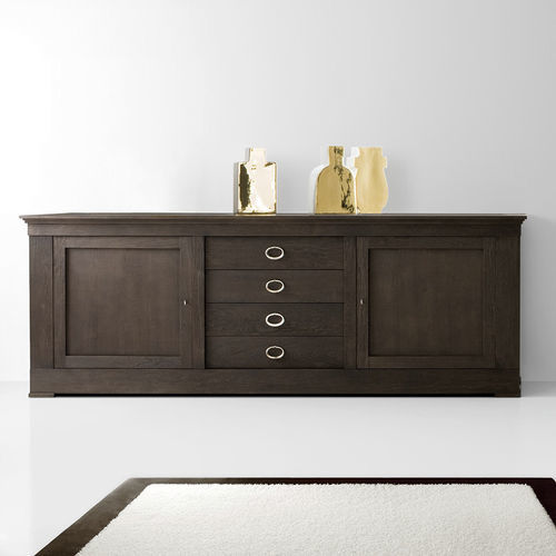 Credenza classica - L095 - LANDO - in legno massiccio / con cassetti / con ante battenti