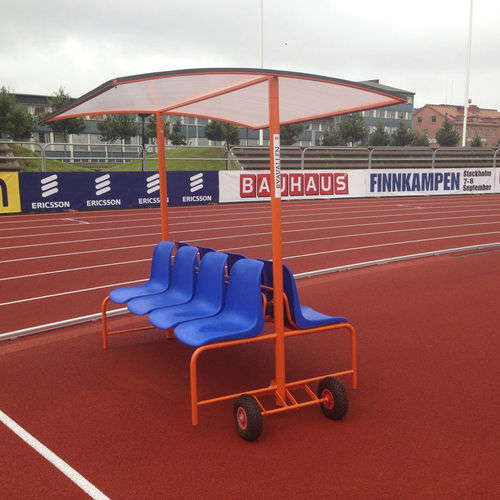 Panchina coperta da 8 persone - 2300010 - Nordic Sport - in acciaio / trasportabile / con ruote