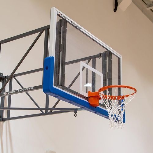 Tabellone da pallacanestro in acrilico - 10 010/15 - SPORT TRANSFER Sp. z o.o. - rettangolare / bianco e blu / da interno