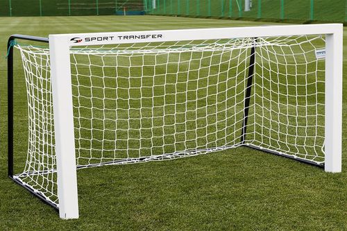 Porta da calcio in polipropilene - 114/SKRZAT - SPORT TRANSFER Sp. z o.o. - bianca / trapezoidale / a maglia quadrata