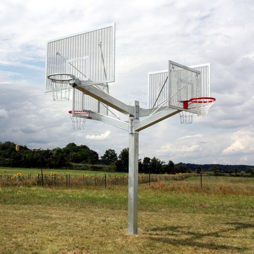 Palo da basket per uso esterno - 1-29S-15 - Pesmenpol - da installare a terra / in acciaio galvanizzato / agonistico