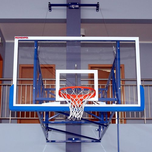 Tabellone da pallacanestro in metallo - 1-11-12 - Pesmenpol - in acrilico / rettangolare / bianco
