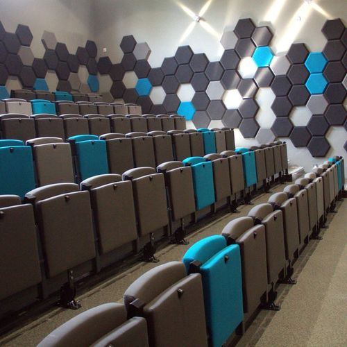 Tribuna telescopica - ST-50 - Pesmenpol - in compensato / in alluminio / dritta