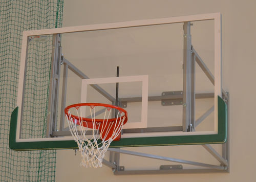 Tabellone da pallacanestro in acrilico - 4-26 - MTB Group Sp.J. - rettangolare / bianco e verde / per scuola