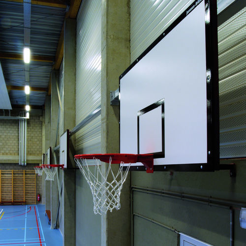 Tabellone da pallacanestro in legno - 3211015 - Schelde Sports - rettangolare / bianco / nero