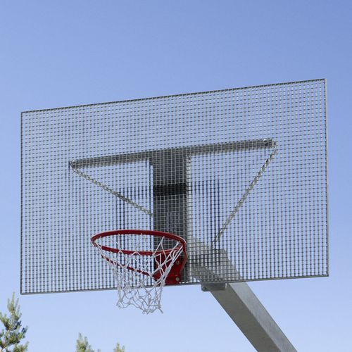 Tabellone da pallacanestro in acciaio galvanizzato - 2300450 - Schelde Sports - rettangolare / argentato / da esterno