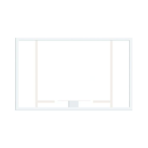 Tabellone da pallacanestro in acrilico - 1611875 - Schelde Sports - rettangolare / bianco / da interno
