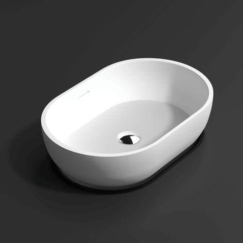 Lavabo da appoggio - 700215 - NEILUR - in Solid Surface / ovale / senza foro