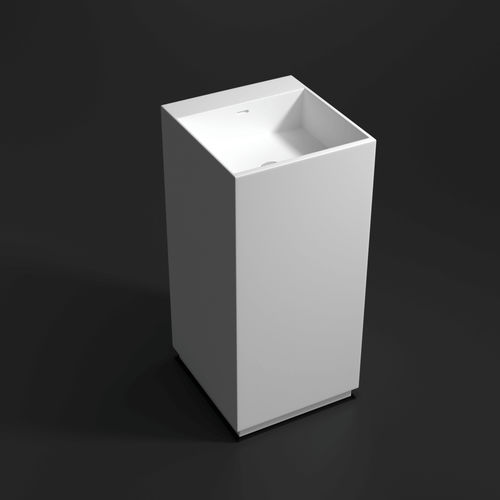 Lavabo totem - 700205 - NEILUR - in Solid Surface / finitura opaca / quadrato