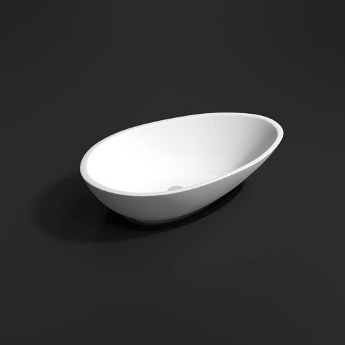 Lavabo da appoggio - 700260 - NEILUR - in Solid Surface / finitura opaca / ovale