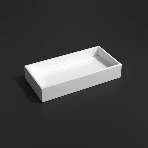 Lavabo da appoggio - 700250 - NEILUR - in Solid Surface / finitura opaca / rettangolare