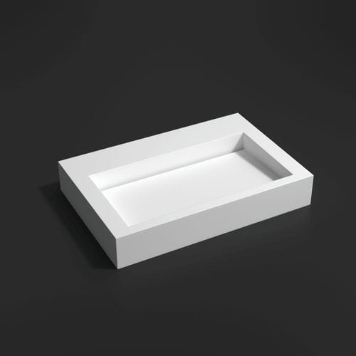 Lavabo sospeso - 700370 - NEILUR - in Solid Surface / finitura opaca / rettangolare