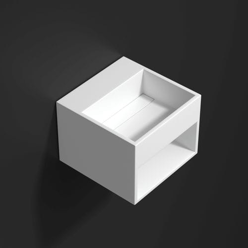 Lavandino sospeso - 700300 - NEILUR - quadrato / in Solid Surface / antibatterico