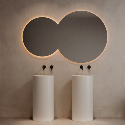 Lavabo totem - 700200 - NEILUR - in Solid Surface / finitura opaca / rotondo
