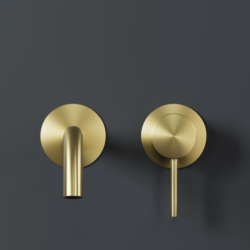 Miscelatore per lavabo - R377-L - NEILUR - per edifici pubblici / per piscina / da parete