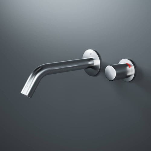 Rubinetto per lavabo - R336-S - NEILUR - da parete / elettronico / in acciaio inossidabile spazzolato