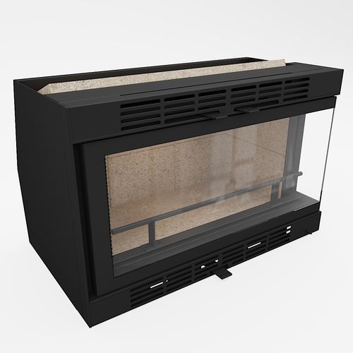 Inserto per camini a doppia faccia - 75 Corner L/R - REGALFIRE S.A - a legna / in acciaio / contemporaneo