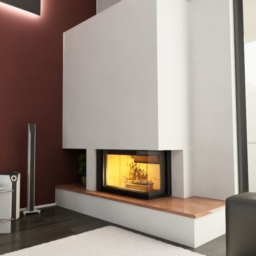 Camino a legna - Minimal 90 L/R - REGALFIRE S.A - da incasso / ad angolo / a doppia faccia