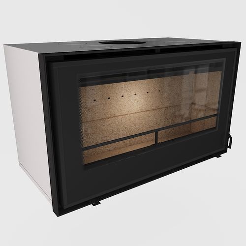 Camino a legna - Design 90-55 - REGALFIRE S.A - Faccia singola / con focolare chiuso / in vetro