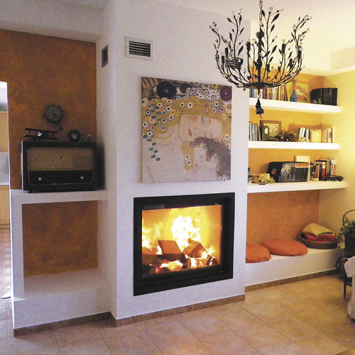 Camino a legna - Vertical 60 x 80 - REGALFIRE S.A - da incasso / a parete / Faccia singola