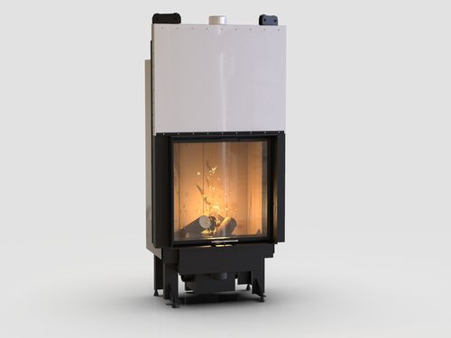 Camino a legna - Flat Vertical 80 x 80 - REGALFIRE S.A - da incasso / da terra / Faccia singola