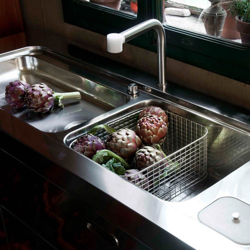 Miscelatore da appoggio - MCR 25+CRL - ALPES-INOX - in acciaio inossidabile / da cucina / 2 fori
