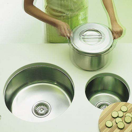Lavello a 1 vasca - V series - ALPES-INOX - senza gocciolatoio / in acciaio inossidabile / sottotop