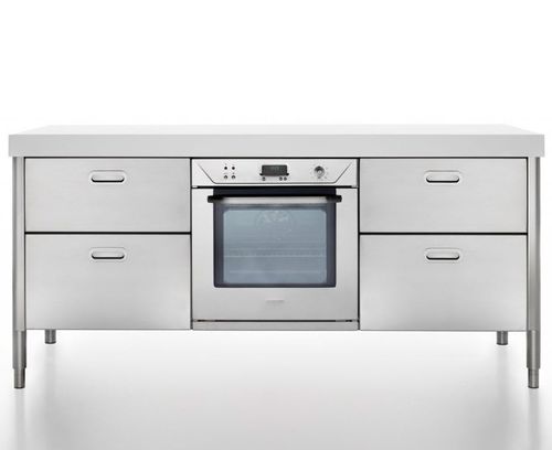 Elemento da cucina indipendente - 190C-C60+F60+C60/1 - ALPES-INOX - a libera installazione / con cassetti
