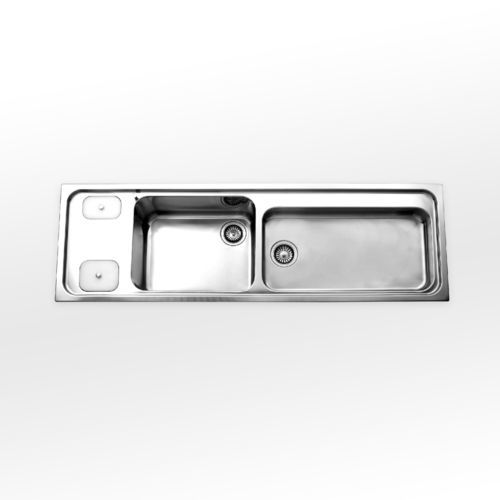 Lavello da appoggio - radius 60 A5-5158 series - ALPES-INOX - a 2 vasche / con gocciolatoio / in acciaio inossidabile