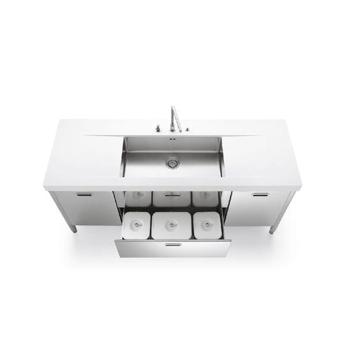 Mobile lavello in acciaio inossidabile - L190-A45+C90+A45/1 - ALPES-INOX - installazione libera