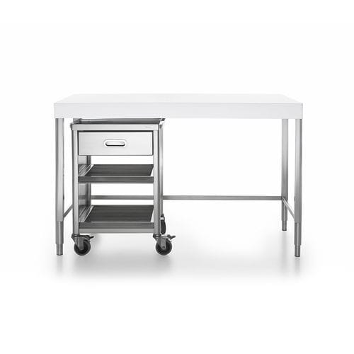 Elemento da cucina indipendente - 130C-BANCO-1 - ALPES-INOX - a libera installazione / con ruote / con cassetti