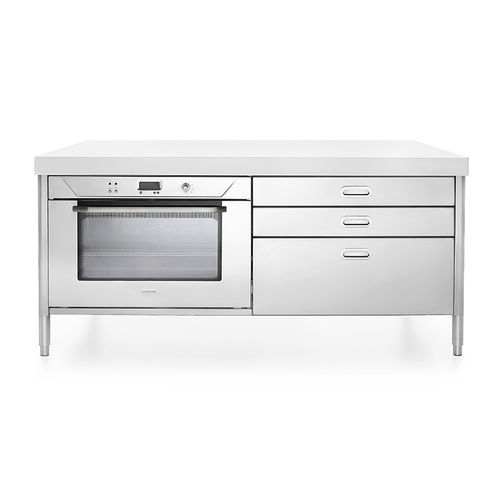 Elemento da cucina indipendente - 190C-F90+C90/1 - ALPES-INOX - a libera installazione / con zona di cottura frontale / con cassetti