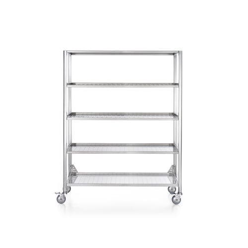 Scaffale a rotelle - 128/165 DISPENSA APERTA - ALPES-INOX - contemporaneo / in acciaio inossidabile / per cucina