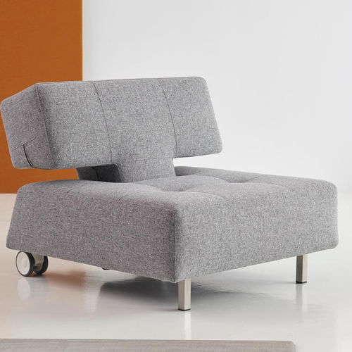 Poltrona contemporanea - Long Horn D.E.L.  - INNOVATION LIVING - in tessuto / in acciaio inossidabile / imbottita