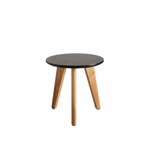 Tavolo d'appoggio contemporaneo - Nordic  - INNOVATION LIVING - in rovere / con supporto in quercia / rotondo