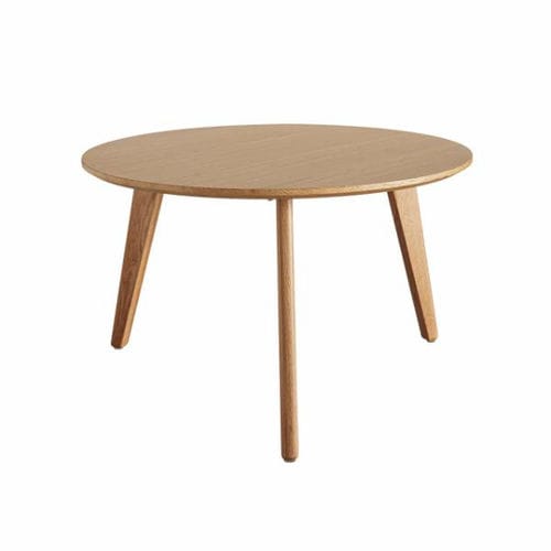 Tavolino basso contemporaneo - Nordic  - INNOVATION LIVING - in rovere / con supporto in quercia / rotondo