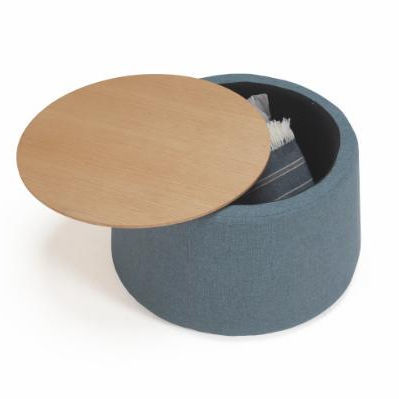 Tavolino basso contemporaneo - INNOVATION LIVING - in rovere / con supporto in quercia / con supporto tessuto