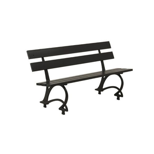 Panca da giardino classica - PN007 - irollo - in ghisa / in legno / con schienale