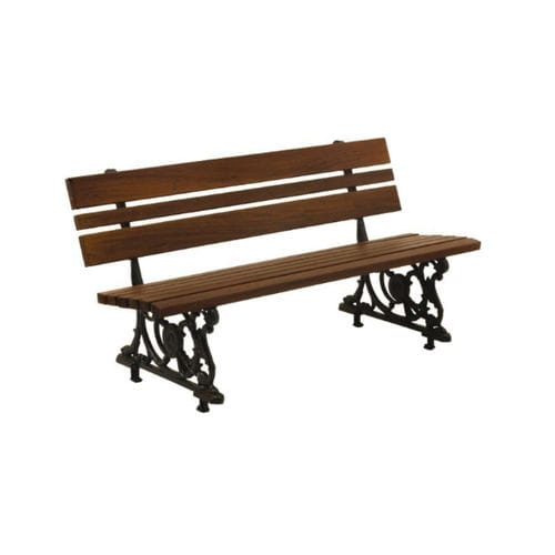 Panca per spazi pubblici classica - PN013 - irollo - in ghisa / in pino / in iroko