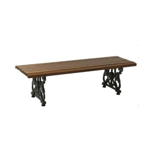 Panca per spazi pubblici classica - PN041 - irollo - in ghisa / in pino / in iroko