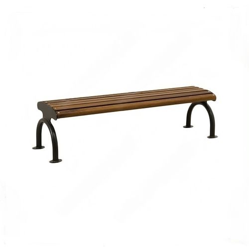 Panca per spazi pubblici contemporanea - PN044 - irollo - in ferro galvanizzato / in pino / in iroko