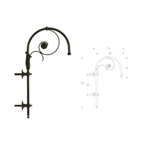 Braccio per lampione in ghisa - MP003 - irollo