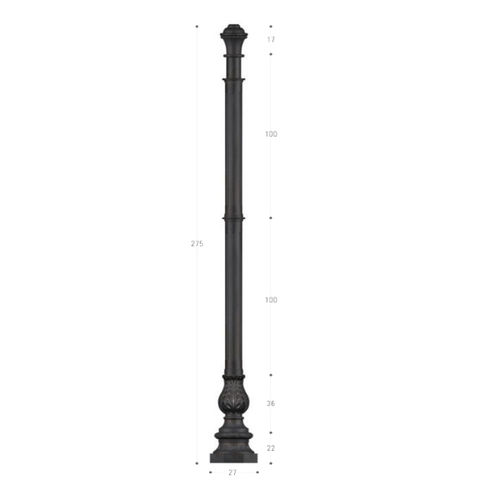 Palo in ghisa - PG088 - irollo - di illuminazione / in ferro galvanizzato / in acciaio galvanizzato a caldo