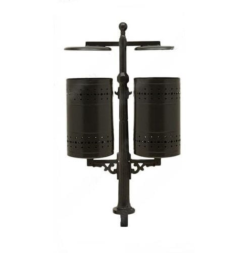 Cestino gettacarte in legno - CS020 - irollo - in ghisa / in ferro galvanizzato