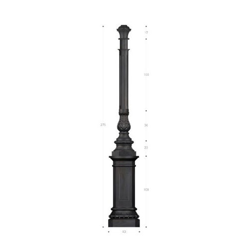 Palo di illuminazione - PG027 - irollo - in ghisa / in ferro galvanizzato / in acciaio galvanizzato a caldo