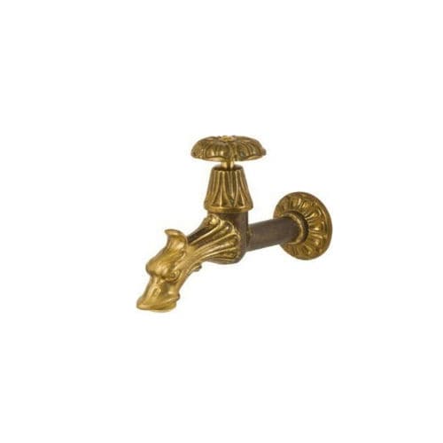 Rubinetto per fontanella - R003 - irollo - da parete / in ottone / da giardino